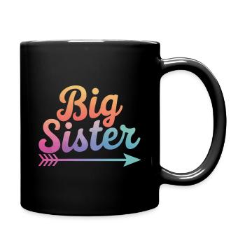 Sister Sibling Family - Full Colour Mug - black - Right