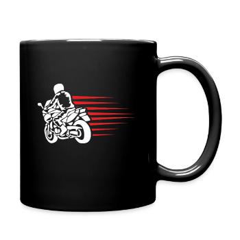 Cadeau de chemise de moto motif motard - Mug uni - noir - Droite