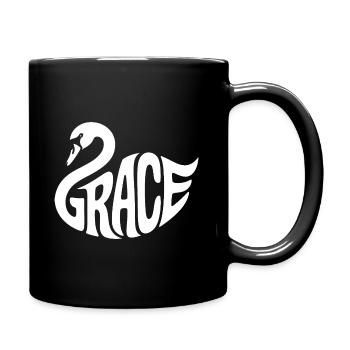 Grace - Cool Swan Logo - Full Colour Mug - black - Right