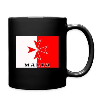 Flagge Malta - Tasse einfarbig - Schwarz - Rechts