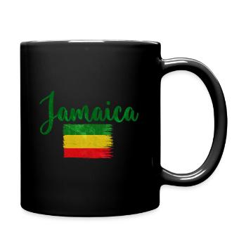 Jamaica Flag Jamaica Rastafari - Full Colour Mug - black - Right