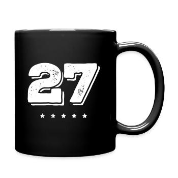 Maillot à 27 chiffres - Mug uni - noir - Droite