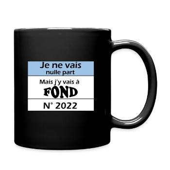 Dossard je ne vais nulle part - Mug uni - noir - Droite