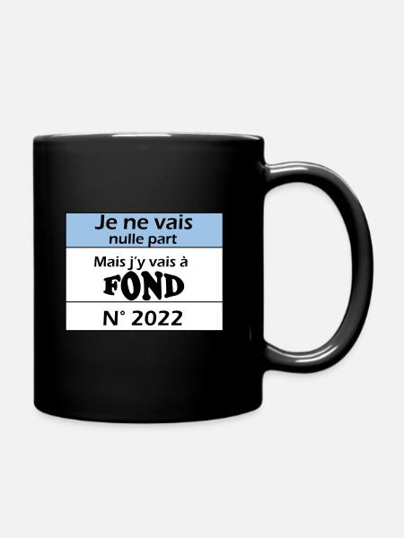 Dossard je ne vais nulle part - Mug uni - noir