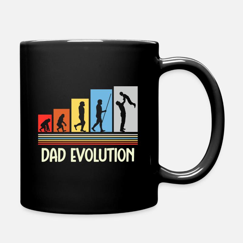 Vintage Et Rétro Evolution Papa - Mug uni - noir