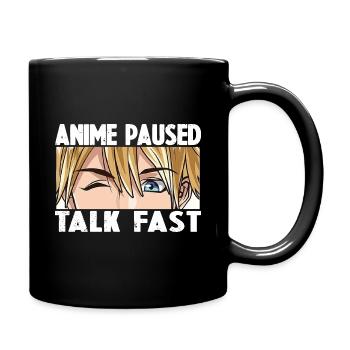 ANIME PAUSED TALK FAST - Mug uni - noir - Droite