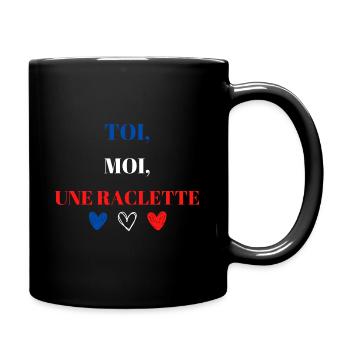 Tee-shirt raclette | Cadeau de noël original - Mug uni - noir - Droite