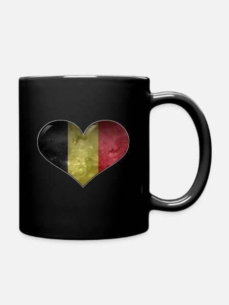 Belgique Coeur - Mug uni - noir