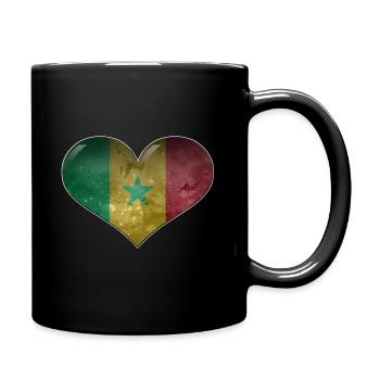 Sénégal Coeur - Mug uni - noir - Droite