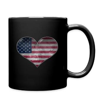 Cœur des États-Unis - Mug uni - noir - Droite