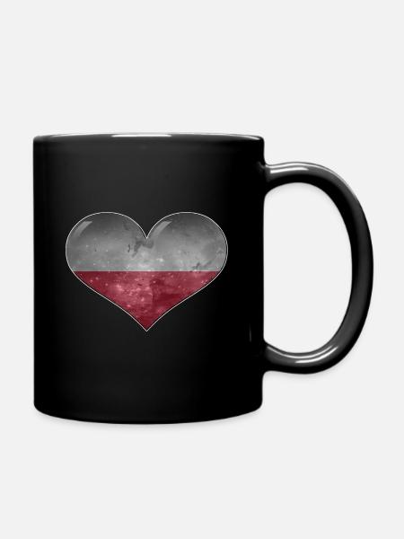 Pologne Coeur - Mug uni - noir