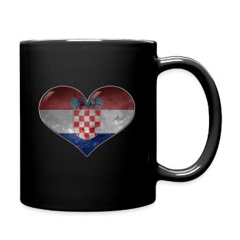 Cœur de la Croatie - Mug uni - noir - Droite