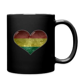 Bolivien-Herz - Tasse einfarbig - Schwarz - Rechts