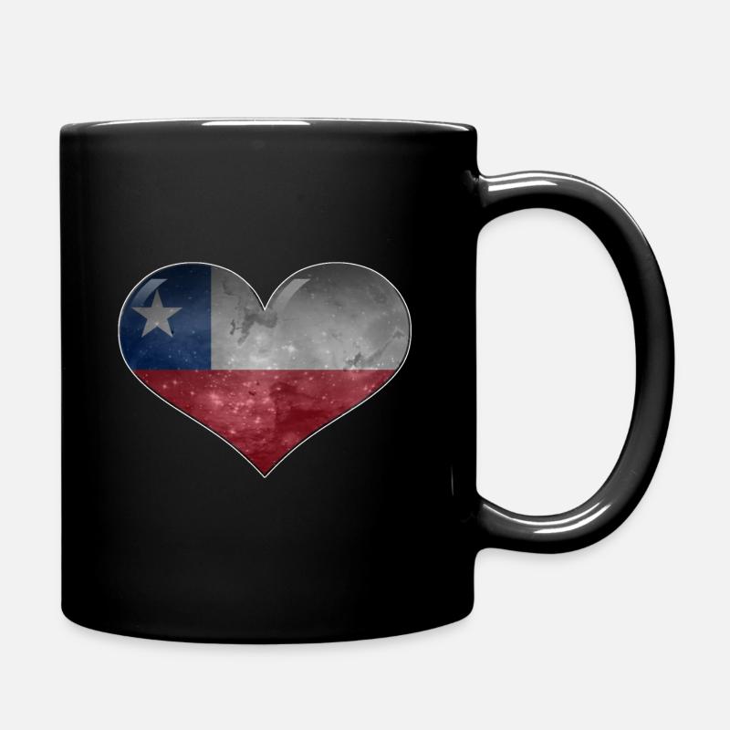 Chilean heart - Full Colour Mug - black