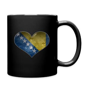 Bosnia and Herzegovina heart - Full Colour Mug - black - Right