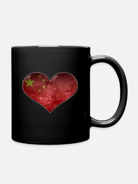 China Heart - Full Colour Mug - black