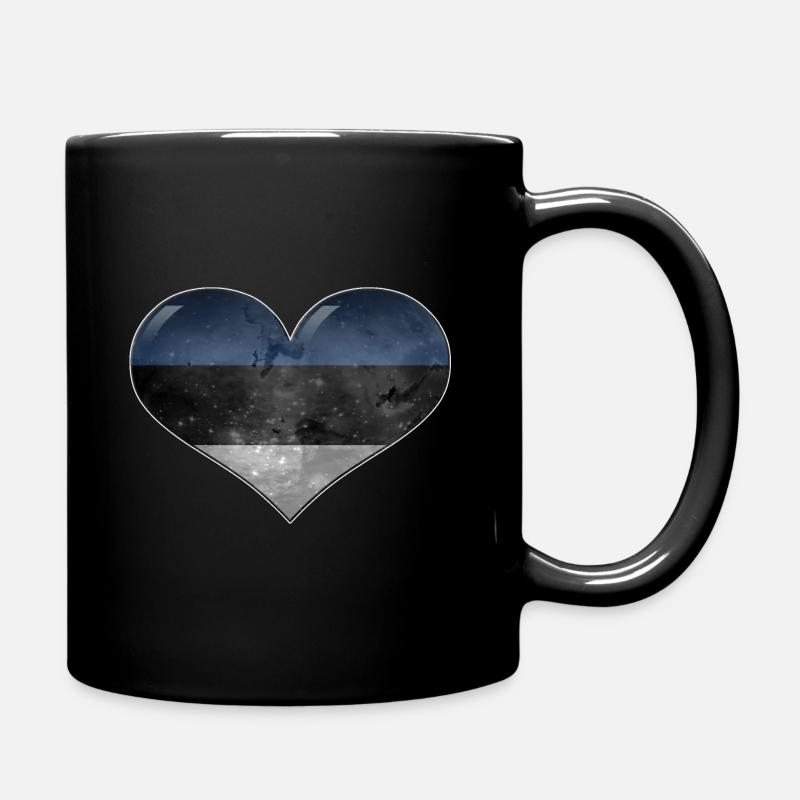 Estonian heart - Full Colour Mug - black