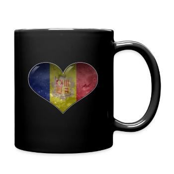 Andorra-Herz - Tasse einfarbig - Schwarz - Rechts