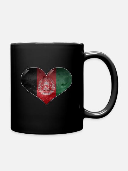 Heart of Afghanistan - Full Colour Mug - black