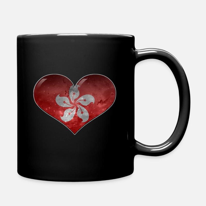 Hong Kong-Herz - Tasse einfarbig - Schwarz