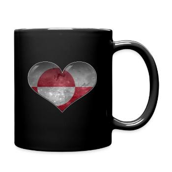Cœur du Groenland - Mug uni - noir - Droite