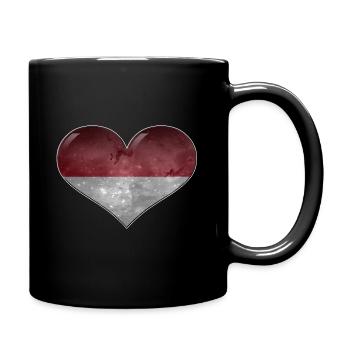 Indonésie Coeur - Mug uni - noir - Droite
