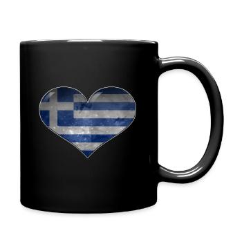 Greece-Heart - Full Colour Mug - black - Right