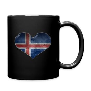 Iceland Heart - Full Colour Mug - black - Right