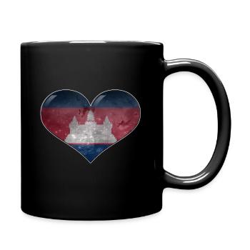 Cambodge Coeur - Mug uni - noir - Droite