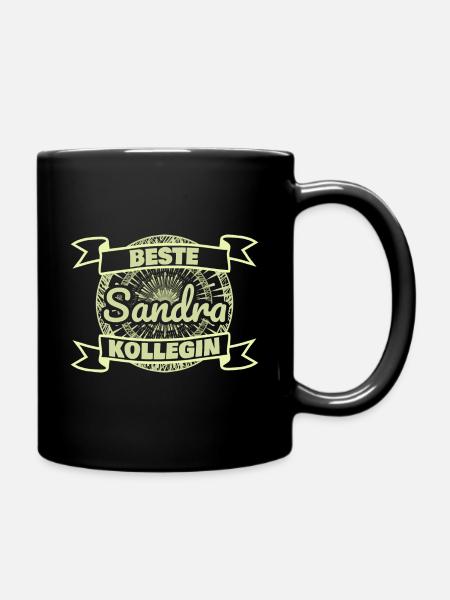 Beste Kollegin Arbeitskollegin Sandra - Tasse einfarbig - Schwarz