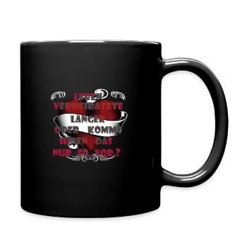 Leben Verheiratete länger - Tasse einfarbig - Schwarz - Rechts