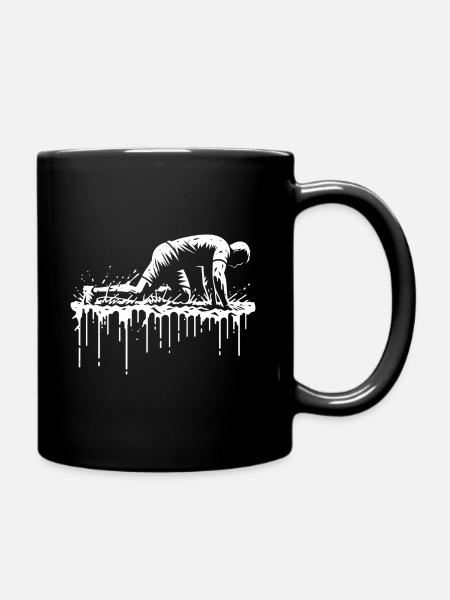Crawling through the mud - Full Colour Mug - black
