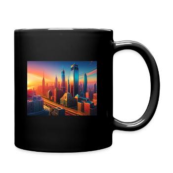 Future- Fantasy- Sunset - Tasse einfarbig - Schwarz - Rechts