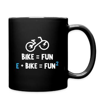 E Bike Is Fun - Full Colour Mug - black - Right