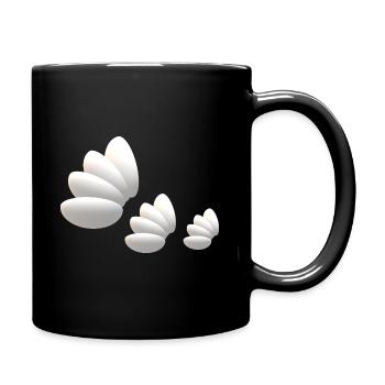 Fliegende Federn... - Tasse einfarbig - Schwarz - Rechts