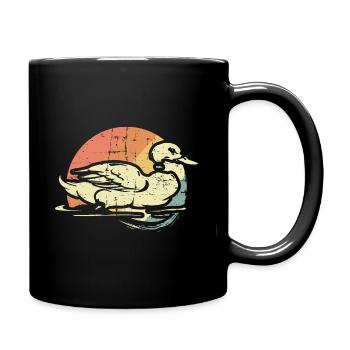 Canard dans le lac - Mug uni - noir - Droite