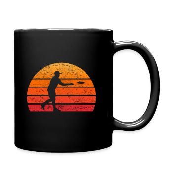 Disc golf Frisbee retro gift - Full Colour Mug - black - Right