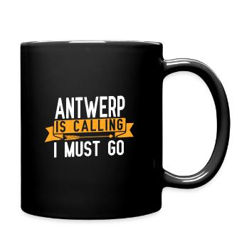 Anvers m'appelle doit partir en voyage de vacances - Mug uni - noir - Droite