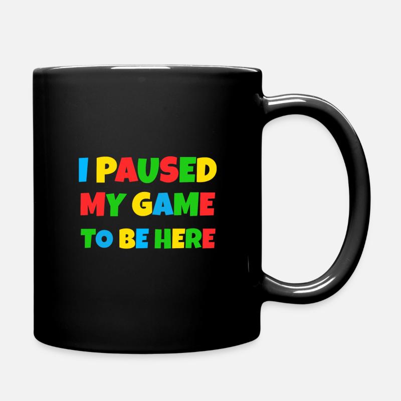 Je casse mon jeu pour être ici / style Mario - Mug uni - noir
