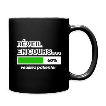 Réveil en cours, veuillez patienter - Mug uni - noir - Droite
