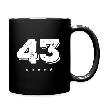 Maillot numéro 43 - Mug uni - noir - Droite