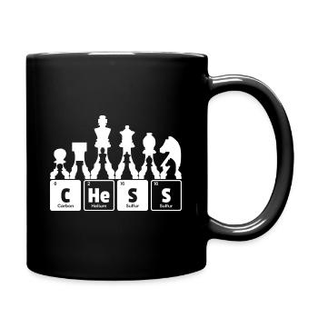 Schachspiel - Chess Schach Schach Periodensystem - Tasse einfarbig - Schwarz - Rechts
