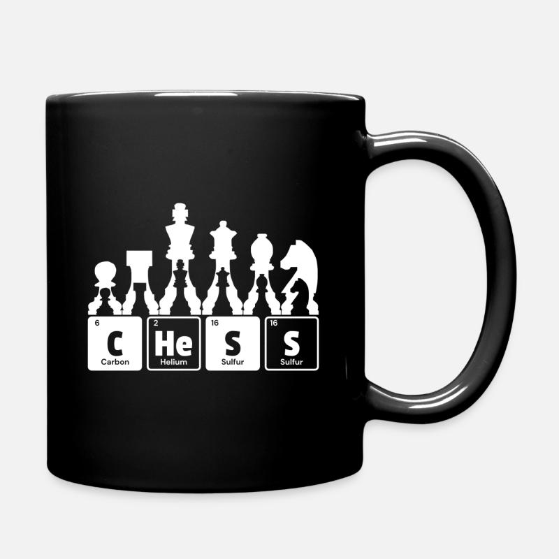 Schachspiel - Chess Schach Schach Periodensystem - Tasse einfarbig - Schwarz