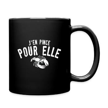 J en pince pour elle - Mug uni - noir - Droite