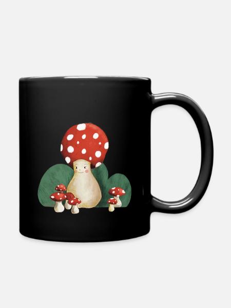 Mama Mushroom - Tasse einfarbig - Schwarz