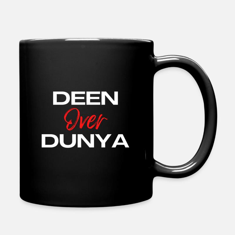 Deen Over Dunya Ramadan Mubarak Islamic Muslim - Tasse einfarbig - Schwarz