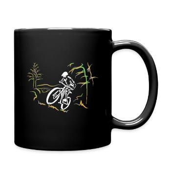 VTT en tournée cadeau cyclisme - Mug uni - noir - Droite