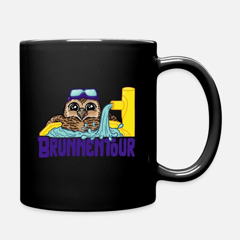 Brunnentour - Tasse einfarbig - Schwarz