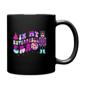 Weihnachten Xmas Spruch In My Nutcracker Era - Tasse einfarbig - Schwarz - Rechts