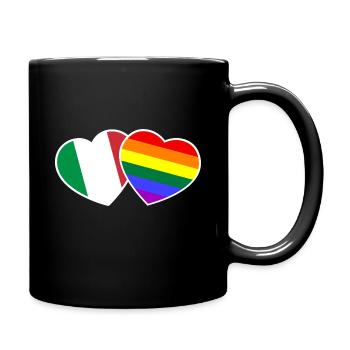 LGBT Gay Lesbisch Italien Flagge Italia Geschenk - Tasse einfarbig - Schwarz - Rechts
